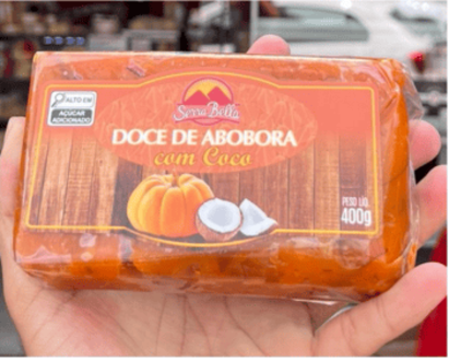 Doce de Abóbora com côco (400gr barra)