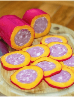 Queijo Gouda Recheado com Salame