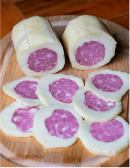 Queijo Provolone Defumado Recheado com Salame